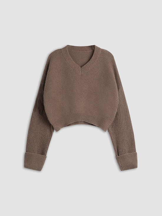 Commense Sweaters - Commense Minimalism V Neck Pullover Sweater